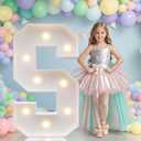 JoyMuse Marquee Letters 3 Feet Tall, Light Up Letters 3FT with Lights, Large Letters for Party, Letter S Light Up Letters for Graduation Proposal Wedding Birthday Homecoming Decorations