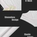 Men's Ribbed Tank Tops Knit Casual Sleeveless Workout Muscle T Shirt Gym Undershirts Beach Tank (White)