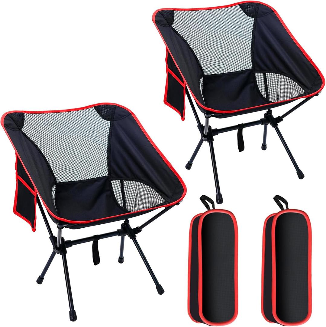 Camping Chairs Portable, Foldable Chair Lightweight, Backpacking Chair for Adults, Folding Chairs for Outside Camp (Medium-2)