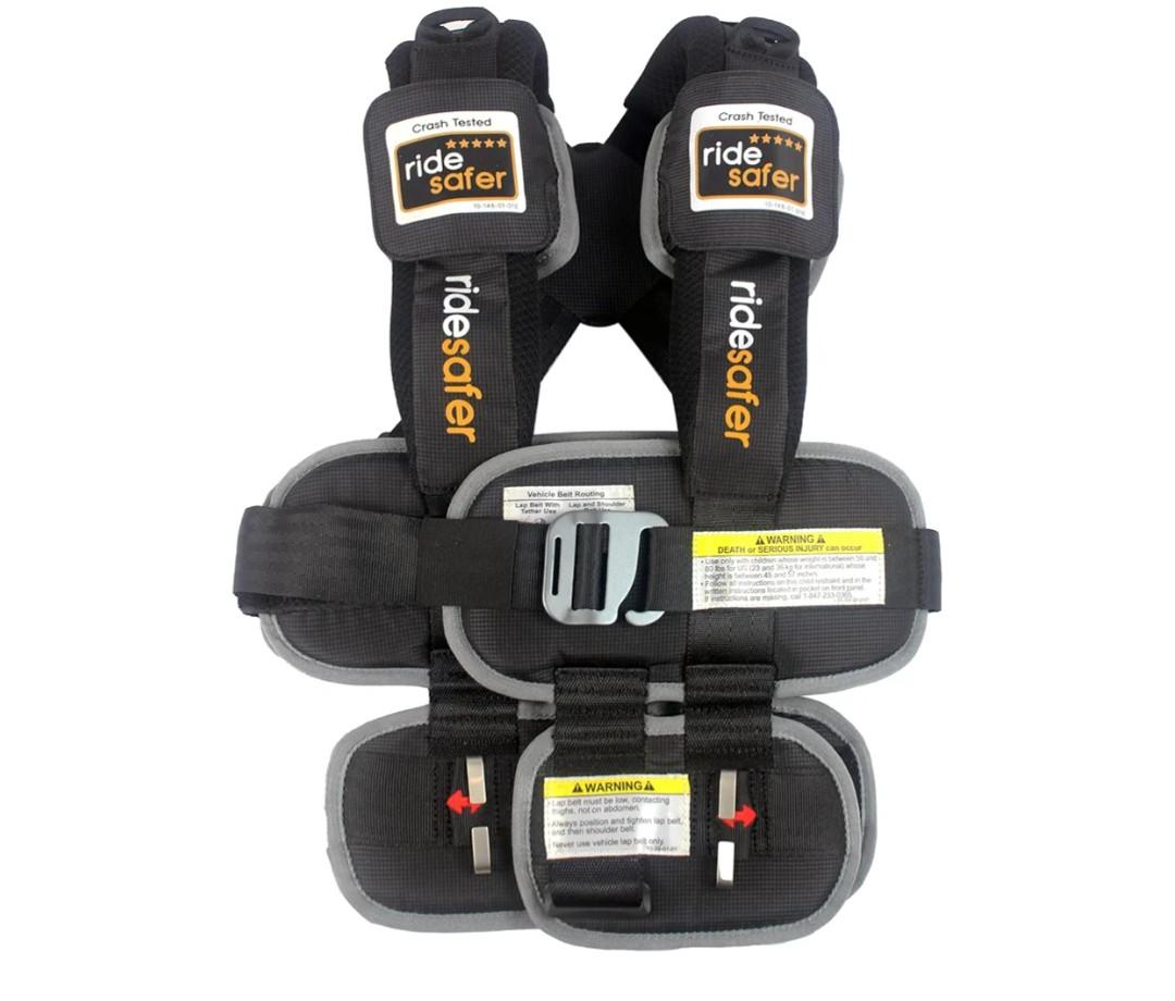 RideSafer - Extra Small (XS) Black, Lightweight, Compact, Portable Car Seat, 2+ years; 26.5–40 lb - Perfect for Travel and Everyday Child Safety