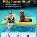 Innovative Inflatable Dog Pool Float with Seat – Durable PVC Water Raft for Adults & Dogs – Enjoy Water Fun Together – 242 lbs Capacity – Portable Floating Lounge