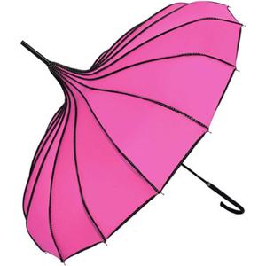 TopTie Pagoda Umbrella Parasol Bridal Wedding Umbrellas Sunproof Windproof (Hotpink)