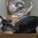 Lasko Oscillating Pedestal Fan Bundle with Remote Control, 4 Speeds, Adjustable Height, 18" Black, S18440 and 1843 Models