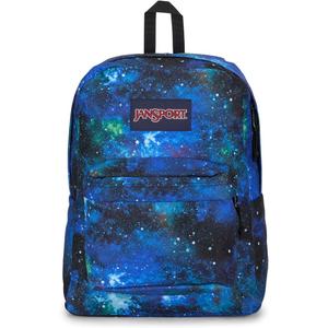 JanSport SuperBreak One Backpack - Durable, Lightweight Bookbag with 1 Main Compartment, Front Utility Pocket with Built-in Organizer - Premium Backpack, Cyberspace Galaxy, One Size