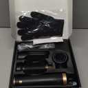 5 in 1 Hair Styler & Hot Air Brush - Air Curling Wrap with Low-Speed Negative Ion Technology, Hair Dryer Brush for Drying, Curling, Straightening & Styling, Hair Styling Tools at Home (Black)