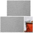 Zonon 2 Pack 12 x 24 in Perforated Aluminium Expanded Metal Grilles Sheet Flattened Grate Screen/fence Wire/privacy Fence/screen Door Mesh, Wall, Fireplace Flue, Vent Screens, Diy(Diamond Hole, Black)