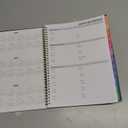 SUNEE 2026 Weekly and Monthly Planner - from January 2026 - December 2026, Daily Agenda Planner with Monthly Tab, Flexible Cover, Note Pages, Pockets, Bookmark, Spiral Binding, Black, 8.5"x11"
