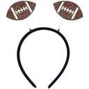 3 x AIUPUOC Football Headband for Women Cute Football Design Headband Head Boppers Sports Hair Accessories for Football Mom Fans Game Day Cheer Hairband Non Slip (Brown B, Average)