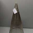 SARO LIFESTYLE Twinkling Tradition Brass Christmas Tree Tealight Holder Festive Holiday Candle Dcor, 21", Silver