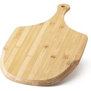 Pizza Peel, Premium Bamboo Pizza Spatula Paddle Cutting Board Handle (Baking Pizza, Bread, Cutting Fruit, Vegetables, Cheese) (17"L x 12"W)