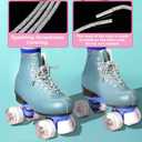 Rhinestone Shoe Laces, Glitter Rope Shoelaces for Sneakers, Round Crystal Bling Shoe Lace (1 Pair, 120cm, White)