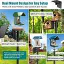 Heavy Duty Bird Feeder Pole - 117" Extra Tall Bird House Stand Outdoor, Anti-Tip Auger & Stable Mount for Smart Camera Birdfeeder,Bluebird House, Bird Buddy, Birdfy