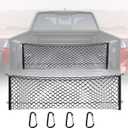 Chevy Silverado & Ford F150/F250 Truck Bed Cargo Net - Elastic Mesh Net Organizer (49x15.2 Inch)