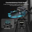 SmallRig 84''/214cm Carbon Fiber Video Tripod with 6-Step Counterbalance