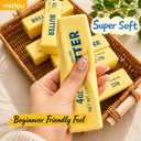 Midou Slow Rising Dumpling Squishy Butter Squeeze Toy Sensory Stress Relief Squishies Soft & Stretchy Fidget Toys for Anxiety Relief Party Favors 1Pcs with Smile Face
