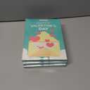 3 x 36 Pack Valentines Day Cards for Kids School  Adorable Die-Cut Animal & Food Classroom Valentines with Pink Envelopes & Stickers, 9 Cute Designs for Boys, Girls & Teachers