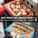 Silicone Baking Mat Set of 3 Non-Stick Baking Sheet for Oven Pan Liner Reusable Parchment Paper Half Sheet Large Silicone Bakeware Mat for Cookie Bread, Cooking Supplies Kitchen Accessories ((16.5'' x 11.6'') 3 Half Sheet)