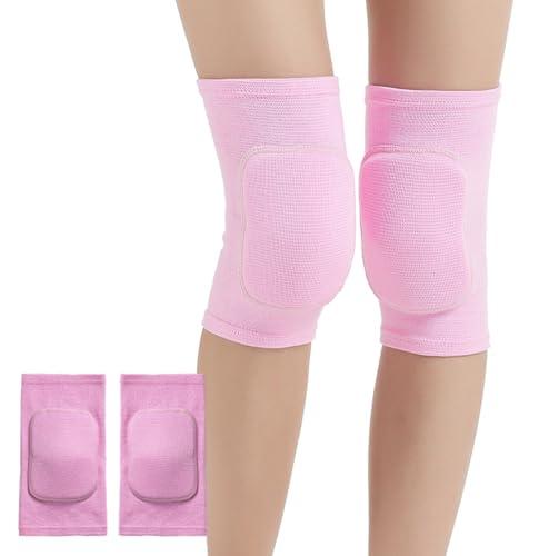 SUJAYU Knee Pads for Women Men, Dance Knee Pads Wrestling Knee Pads Basketball Knee Pads Volleyball Knee Pads for Women, Knee Protector Soft Knee Pads for Work (Pink, Medium)
