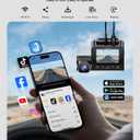 3 Channel Dash Cam, 4K Dash Cam Front and Rear, Dash Camera for Cars STARVIS 2 Sensor Car Dash Cam with HDR Night Vision, 24H Parking Mode Dashcam Built-in 5.8GHz WiFi GPS Loop Recording