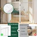 Snagle Paw Freestanding Dog Gate, 40" W x 36" H, 2-Panel, White