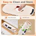 Electric Warming Mat for Food,23"*16" Warming Tray with 7 Adjustable Temp, 10s Fast Heating, 4 Timer Settings, Child Lock, Portable Silicone Heating Tray for Gatherings, Parties, Home Daily Use, Beige