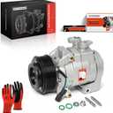 A-Premium Air Conditioner AC Compressor with Clutch Compatible with 6.7L Ford F-250 Super Duty 2017-2019, F-350/F-450/F-550 Super Duty