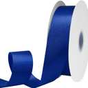 1-1/2 Inch x 100 Yards Ribbon Double Face Navy Blue Satin Ribbon Polyester Fabric Ribbon  Ideal for Gift Wrapping Crafts Wedding Decor Hair Bow