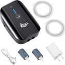 AQQA Aquarium Air Pump Battery Rechargeable Fish Air Pumps Portable Bubbles Oxygen Pump Aquarium Aerator Fresh & Saltwater Aquariums Air Pumps with Air Stone, Tubes, USB Cable (5W for 1-160Gal Tank)