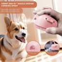 2 x 4 in 1 Cat Steam Brush for Shedding, Rechargeable Steam Pet Hair Brush for Indoor Cats, Massage, Cleaning, Shedding, Combing & Remove Floating Hair All In One(Pink)