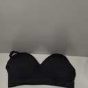Ubras Push Up Wireless Bra Supportive Seamless Bra Shaping Bra for Big Breast Plus Size (Black, XXXL)