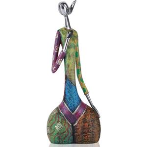 Minimalist Abstract Yoga Art Woman Statues and Sculptures, Creative Full-Color Oil Painting Art Female Statue, Modern Living Room Room Porch Centerpieces Bookcase Entryways Desktop Decor Crafts