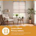 Radiance Cordless Bamboo Roman Shades for Windows - Bamboo Blinds for Semi-Private Light Control - Easy to Lift & Fold Up Window Shades - White - 39" W x 64" L - (2215338E)