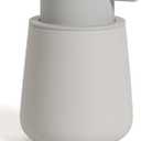 Bosilunlife Soap Dispenser Bathroom - Grey Ceramic Soap Dispenser Lotion Hand Pump Dish Soap Bottle for Kitchen 12oz Refillable Liquid Hand Wash Dispenser for Bathroom