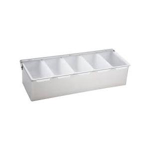 Winco Condiment Holder, 5 Compartment, S/S Base