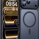 TOCOL for Phone 17 Pro Case, Full Camera Protection, Builtin Magnetic Ring, Compatible with Magsafe Charger, Drop Protection, Translucent Matte Phone Case for Phone 17 Pro 6.3 inch (Black)