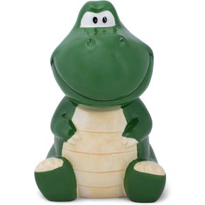 Dolomite Ceramic 10.1 x 8.9 Everyday Cookie & Candy Jar with Airtight Lid: Perfect for Kitchen Canisters, Pet Treat Containers & Decorative Storage, Tyrannosaurus Rex Dinosaur