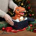 2 x Dinosaur Piggy Bank for Money Bank Coin Bank for Boys and Girls,Unbreakable Money Bank,Tyrannosaurus Rex Large Size Decoration Savings Christmas, Halloween, Birthday Gift (Brown)