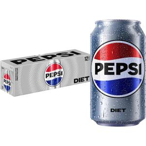Diet Pepsi Cola Soda, 12 Fl Oz Cans (Pack of 12) (EXP 10/06/26)