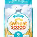 sWheat Scoop Natural Wheat Cat Litter, Original, Fast Clumping with Odor Neutralizing Enzymes, 25 Pound Bag