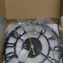 Arabic Numeral Wall Clock 10IN Battery Operated Black, Silent Non Ticking, Wall Clocks for Living Room Decor, Small Classic for School, Office, Home, Kitchen, Bedroom