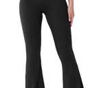YEOREO Women's Mini Flared Workout High Waist No Front Seam Yoga Legging Pants, XL