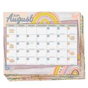 Really Good Stuff Boho Monthly Calendar Pages and Stickers 2024-2025 Double Sided
