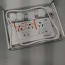 2000W Voltage Converter US to Europe, 220V to 110V Converter for European Travel, Power Adapter for Hair Dryer, European Travel Plug Adapter with 3 AC 2 USBC 2 USBA Ports (White)