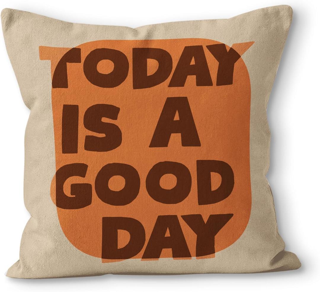 SiuSue Eclectic Decor - Trendy Funky Today is a Good Day Pillow Covers 18x18, Eclectic Maximalist Throw Pillows Covers for Couch Sofa, Maximalist Decor(Brown) SiuSue Eclectic Decor - Trendy Funky Today is a Good Day Pillow Covers 18x18, Eclectic Maximalist Throw Pillows Covers for Couch Sofa, Maximalist Decor(Brown)