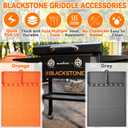 Silicone Grill Mat with Drip Pad, Premium Blackstone Griddle Accessories for Outdoor Grill Kitchen Counter, Heat-resistant BBQ Accessories for Side Shelf (Orange)