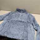 BLENCOT Womens Casual Button Down Collar Pullover Fleece Sweatshirt Long Sleeve Tops Warm Sherpa Coat Jacket Pockets XL