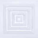 PATIKIL Square Vent Cover 10 x 10 Inch, 1 Pack Plastic Return Air Grille Side Wall or Ceiling Air Diffuser for 8 x 8 Inch Home Office Bathroom Kitchen Toilet Vent Duct Opening, White
