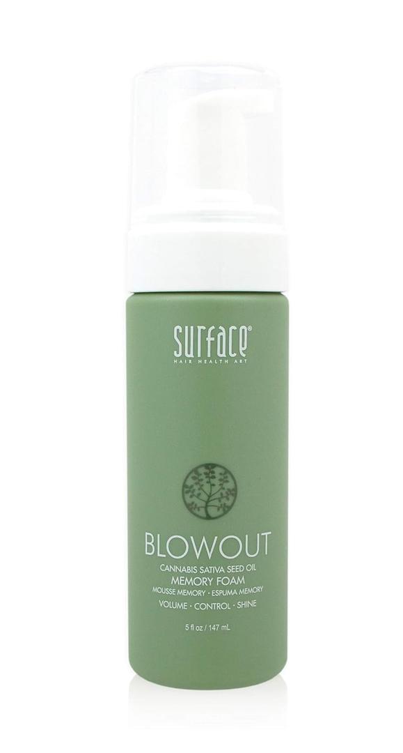 SURFACE Hair Blowout Memory Foam Hair Mousse for Men and Women, 5 fl oz - Lightweight Volume Mousses and Hair Protectant with Babassu Oil - Premium Blowout Products for Hair