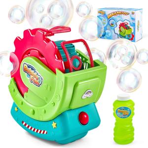 Bubble Machine for Toddlers Kids & Pets, with 8oz Safe Solution, Extra Large & Bubbles in Bubble Maker, Children & Pets Dog Toys Gift, Indoor/Outdoor Birthday Wedding Party Bubble Blower