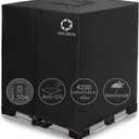 IBC Tote Cover,Zipper,420D Heavy Duty Nano Materials Waterproof,Fit 275 Gallon Water Tank(Black)